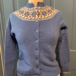 Vintage shetlander 100%wool fair isle sweater